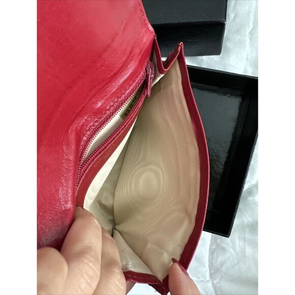 CHANEL Red Caviar Leather Timeless French Wallet W/Box - Picture 13 of 16